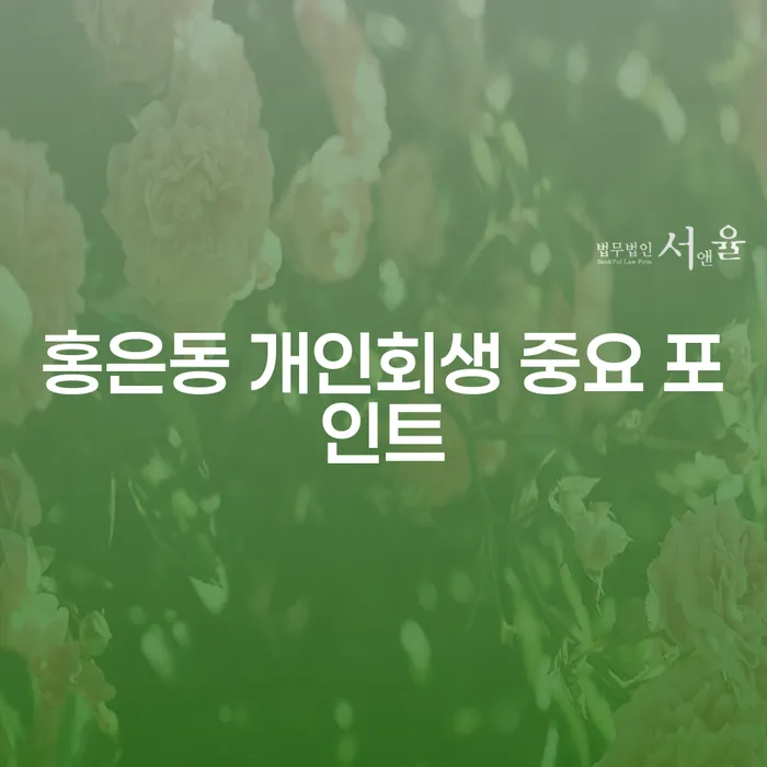 홍은동 개인회생 중요 포인트