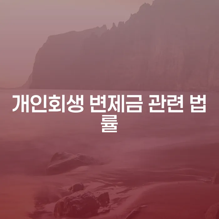 개인회생 변제금 관련 법률, 어떻게 접근해야 할까요?