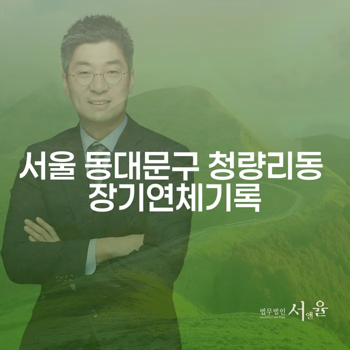서울 동대문구 청량리동 장기연체기록, 어떻게 해결할 수 있을까요?