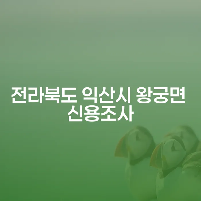 전라북도 익산시 왕궁면 신용조사 통해 알아보는 재개인회생 방법